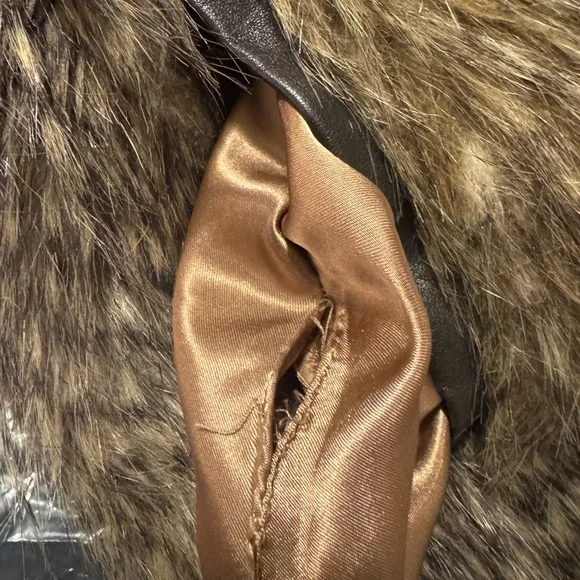 Express Faux Fur Vest in Brown and Tan - Picture 7 of 7